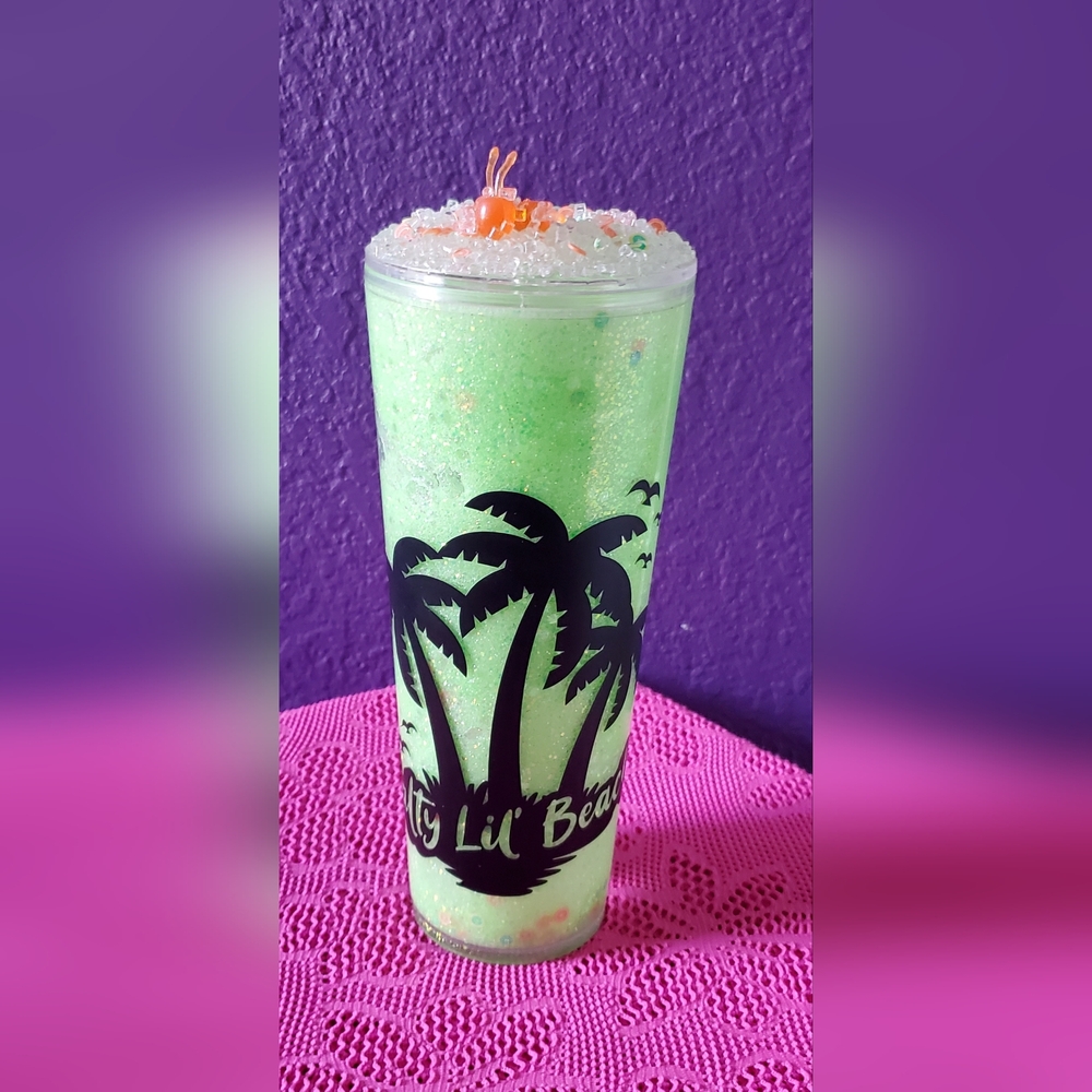 New Glow Green Snow Globe Tumbler
